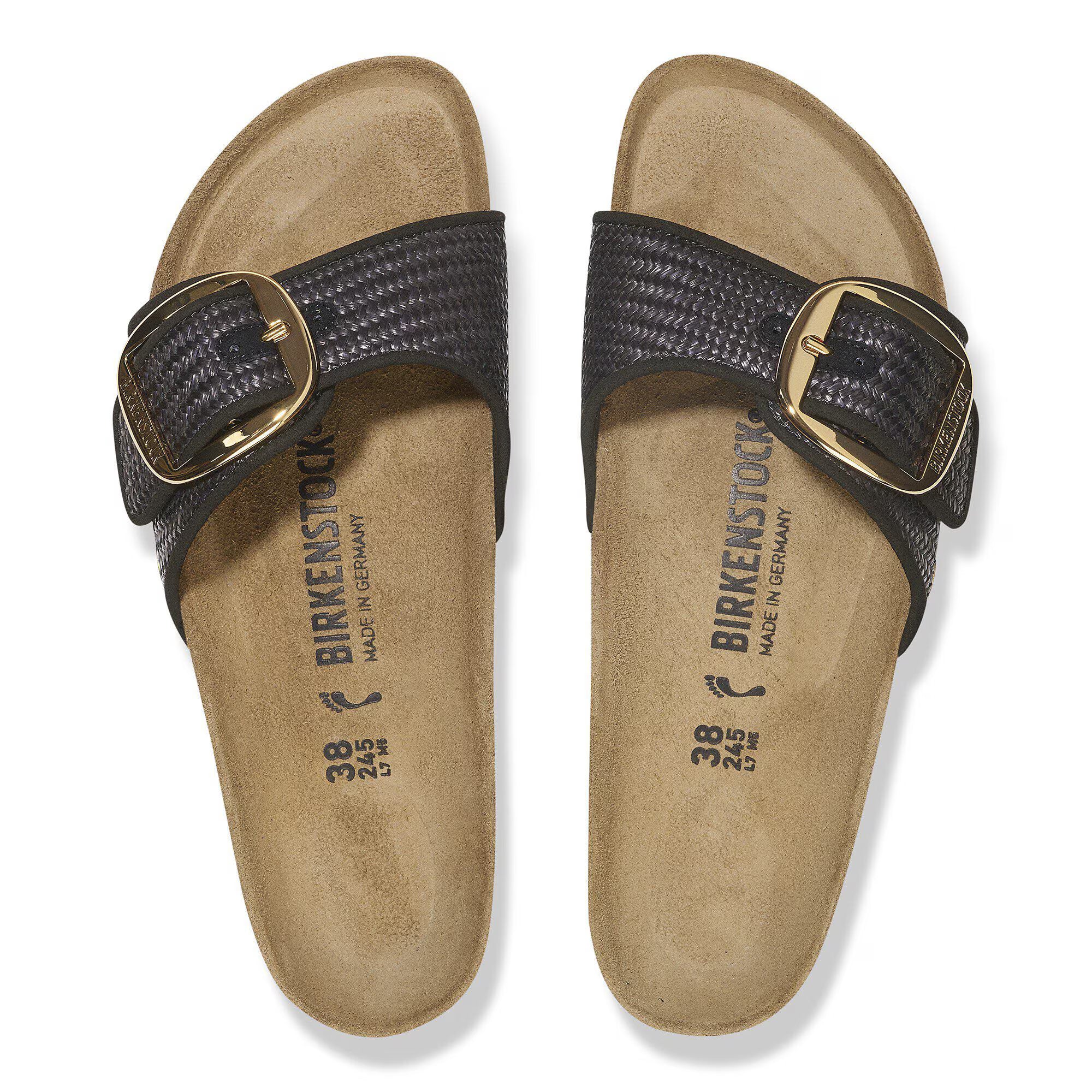 Madrid Big Buckle Raffia Textile