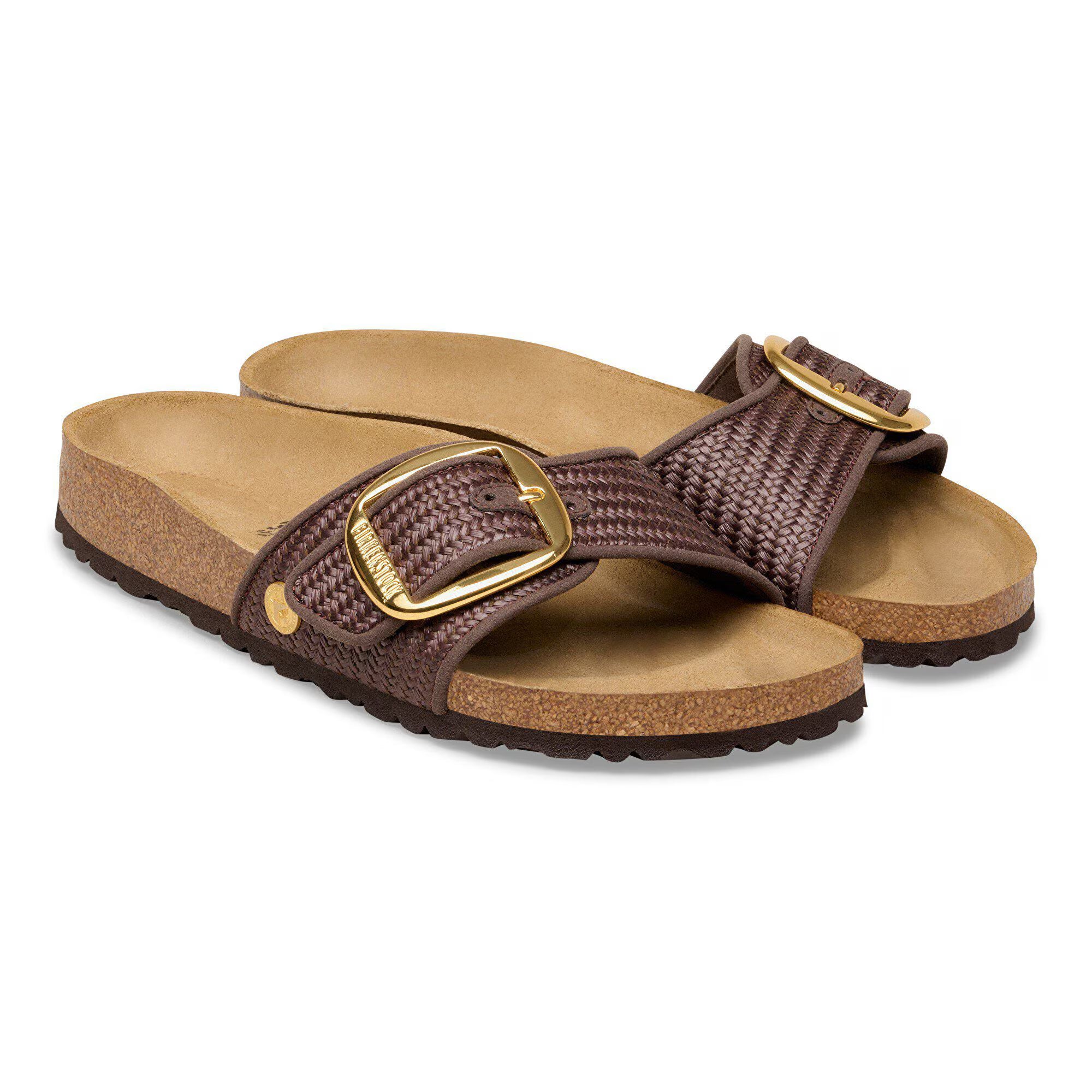 Madrid Big Buckle Raffia Textile