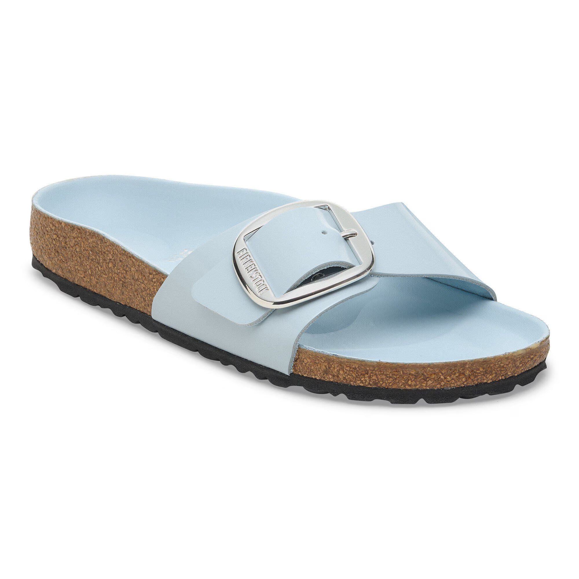 Madrid Big Buckle Natural Leather Patent