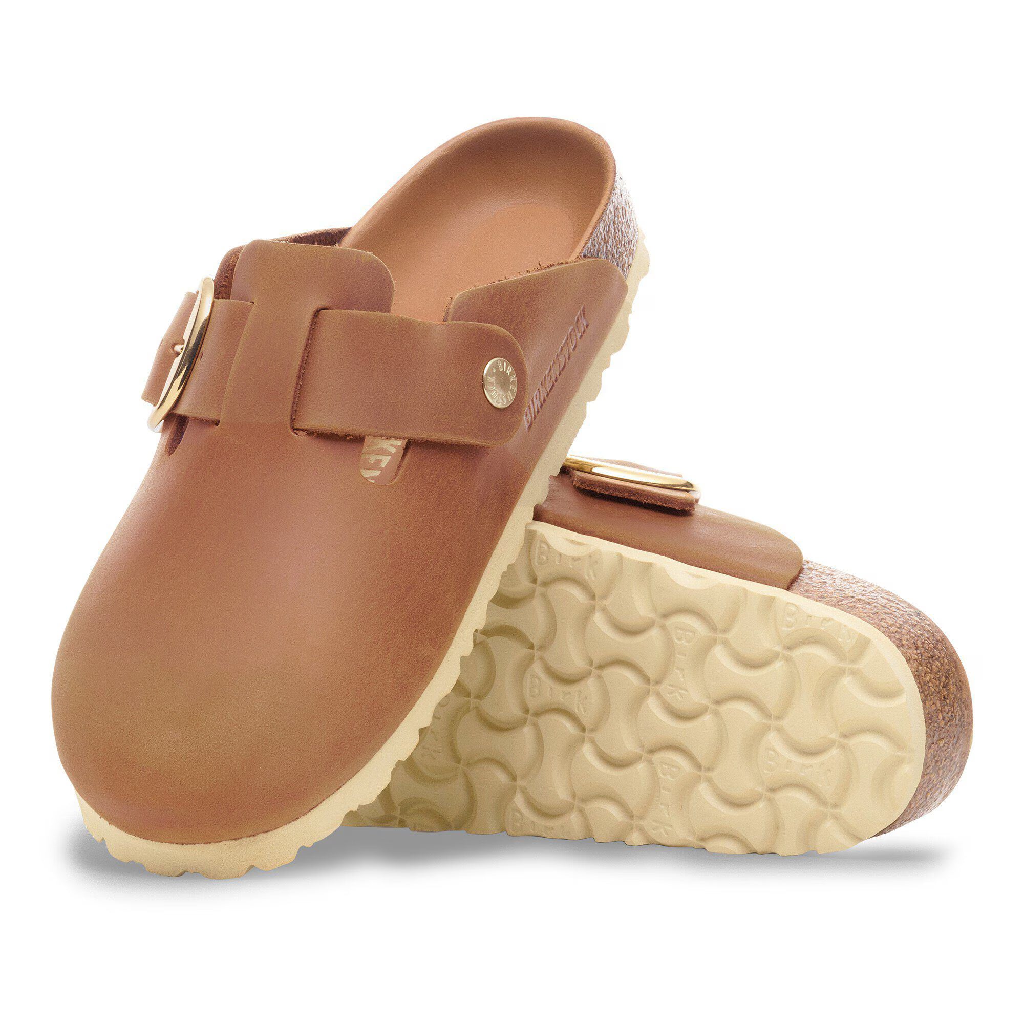 Boston Big Buckle Natural Leather Oiled