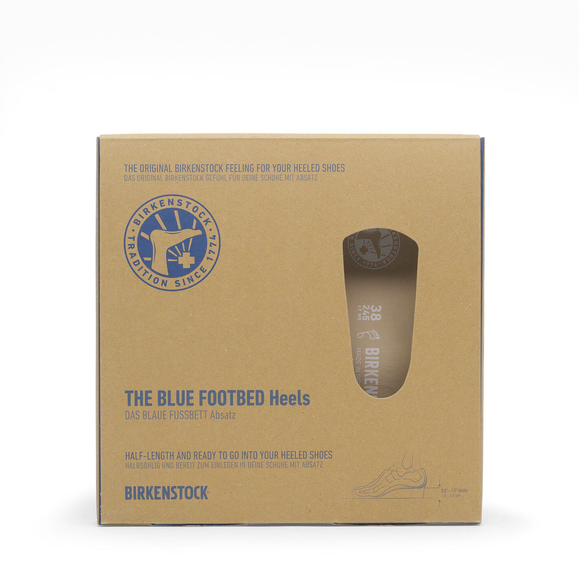 blue Footbed heels Leather